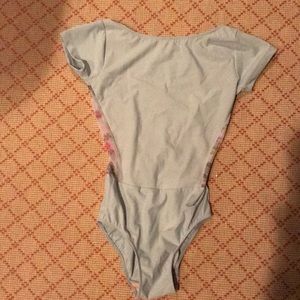 Élève teal leotard, cap sleeve